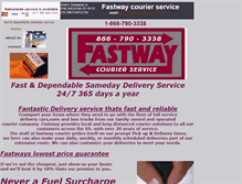 Tablet Screenshot of fastwaycourierservice.com